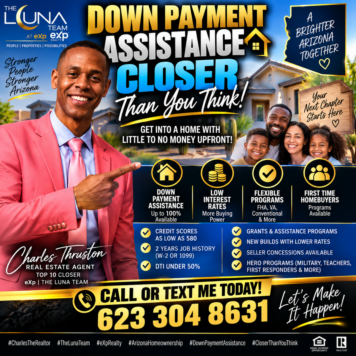 Charles Thruston offering Arizona VA homebuyer assistance