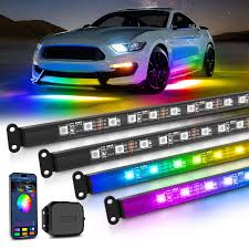 Car LED Underglow Lights – 6-Piece Multi-Color Kit for Exterior Lighting